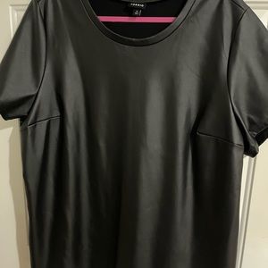 Torrid plus size top leather like stretch.